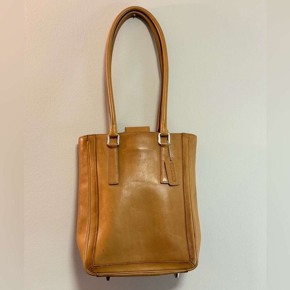 Vintage Coach Bonnie Cashin Legacy Leather Purse Tote 9422 Nickel Hardware